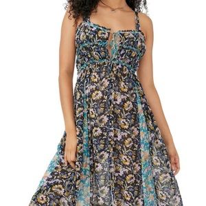 NWT Free People Dance with Me Printed Sleeveless Maxi Sundress XS